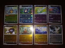 Lotto 8 Carte Pokemon Ita Rare Holo Reverse Poké Ball Pokeball Luce Nera BLK 
