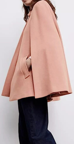 Poncho zara swing cape - poncho, rosa