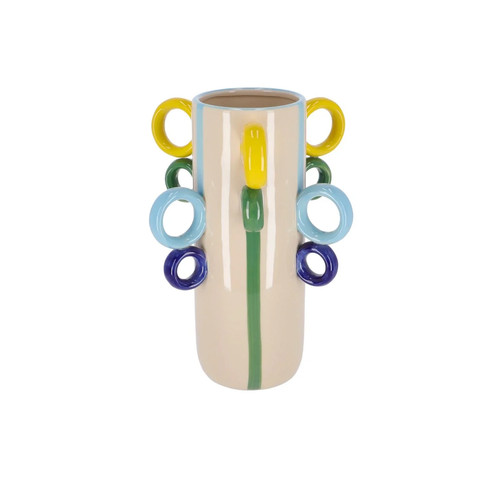 Vaso ceramica beige - vaso,