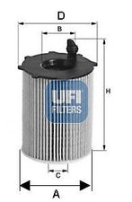 Filtro olio ufi 128 - olio,