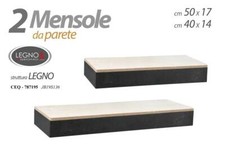 SET 2 PEZZI MENSOLE PARETE