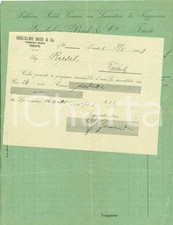 1908 TRIESTE Fabbrica mobili viennesi Guglielmo BROD & CO. *Fattura