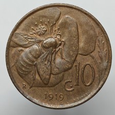 10 Centesimi 1919 RARO Ape
