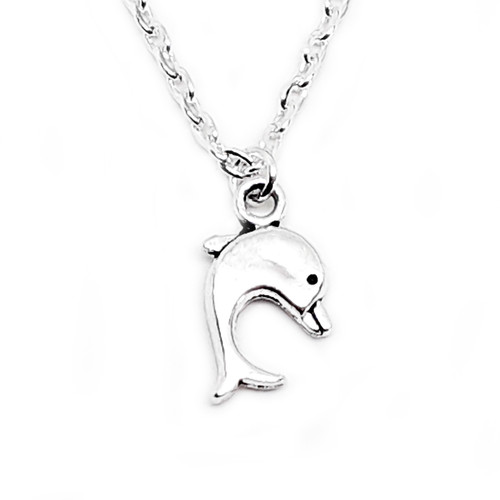 Collana con delfino - delfino, argento