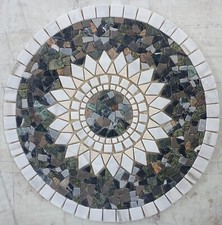 Rosone mosaico bianco - mosaico, verde