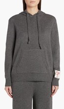 Golden Goose Cashmere and Wool Hooded Sweater in Grey Medium