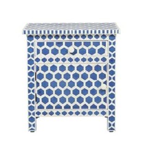 Comodino intarsiato osso