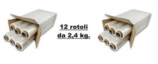 12 Bobine di Film Estensibile Trasparente Da 2,4 Kg. 50 Cm. 23 MICRON