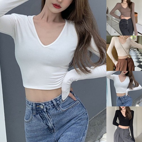 Shirt femme col crop - crop, tops