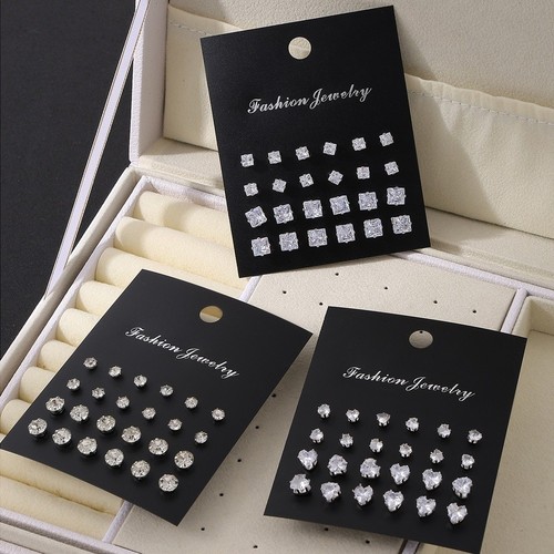 Orecchini zirconi set - orecchini, paia