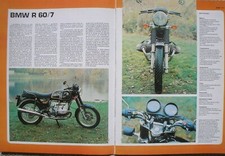 BMW R 100 RS BMW R 60/7 SCHEDA TECNICA CLIPPING RIVISTA MOTO 1977
