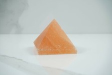 LARGE ORANGE SELENITE PYRAMID