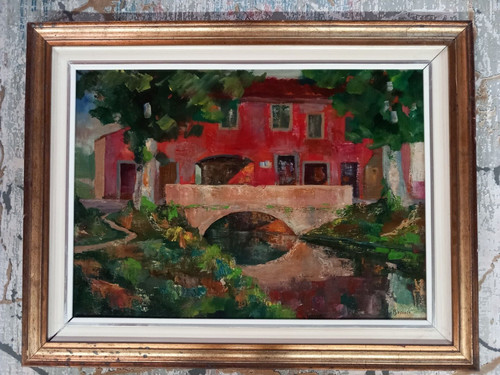 Quadro olio del pittore - quadro,