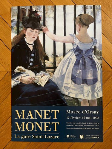Manet monet vintage poster - manet,