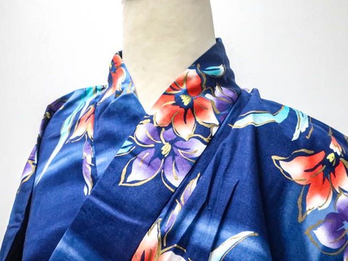 Kimono giapponese yukata - kimono, navy