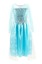 Costume Elsa Frozen Carnevale Halloween Bambina Modello Michelle