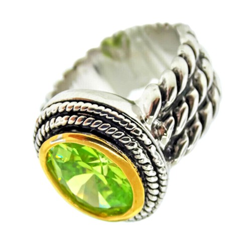 Cavo anello verde doppio - anello,
