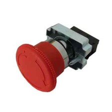 pulsante a fungo rosso emergenza 10A 600V industriale con ghiera rosso 1 nc