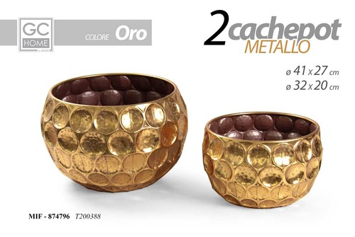 Cachepot metallo vaso porta - vaso,