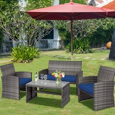 4PCS Patio Rattan Furniture