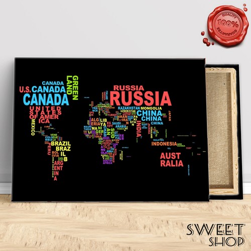Quadro mappamondo moderno - quadro,