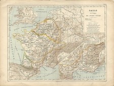 Carta geografica antica GALLIA