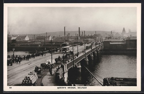 Belfast tramway queen - on, queen's