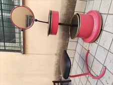 Toletta con specchio anni50 da rivedere con sgabello