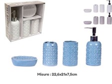Set 4 Accessori Bagno Ceramica