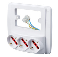 Multipresa da Parete 3 Prese Schuko /ROSI RS94132 Emilia Smart Bivalente 16A