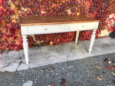 Tavolo Rettangolare Laccato "Grigio Fumo "in Larice - Restaurato