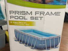 Piscina fuori terra, marca Intex, colori grigio e azzurro. misure 4x2x1