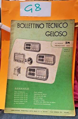 Bollettino tecnico geloso - tecnico,