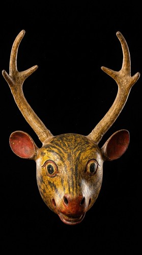Maschera parete legno - maschera,