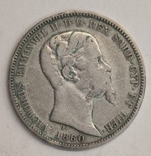 Coin 1 Lira 1860 Milan King