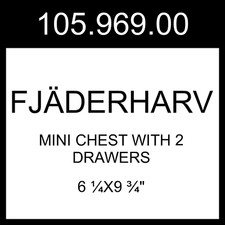 IKEA FJADERHARV FJÄDERHARV Mini Cassettiera con 2 Cassetti Bianco 6 1/4x9 3/4" 105.969.00