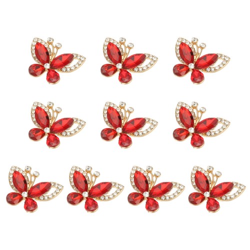 10pcs farfalle con cristalli - 10pcs,