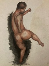 Belle Peinture Gouache Nain