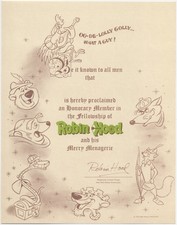 Disney ROBIN HOOD Promotional