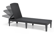 LETTINO PIEGHEVOLE PRENDISOLE KETER JAIPUR SUNLOUNGER RICHIUDIBILE IN RATTAN