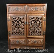 Armadio Colth 20" Old China Huanghuali legno intagliato a mano drago 4 cassetti