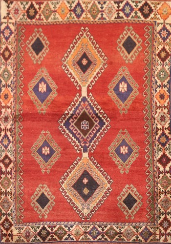 Geometric orange wool tribal - geometric,