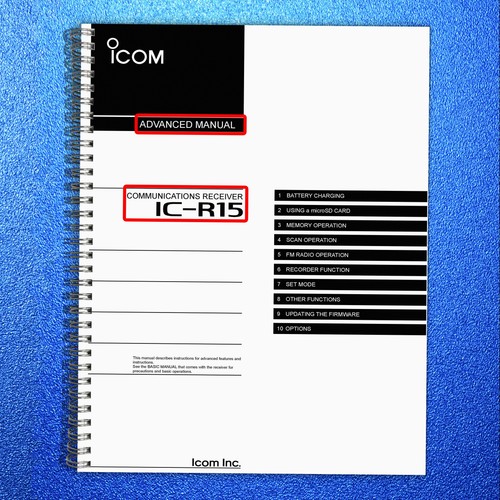 Icom r15 receiver - receiver, advanced