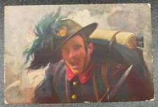 Cartolina Postale Pittore Campestrini - Bersagliere Avanti Savoia