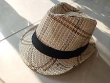 CAPPELLO PAGLIA beige FASCIA estate vacanze holiday taglia unica