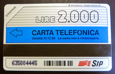 SCHEDA TELEFONICA LIRE 2000 -