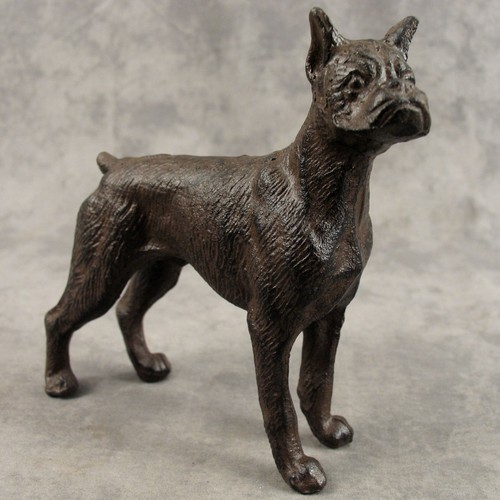 Statua cane boxer ghisa - cane,