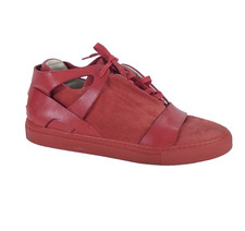 Del Toro Scarpe Scarpe da Ginnastica Erik Bjerkesjo Edizione Limitata Rosso Scamosciato Nappa US 9 UK 8
