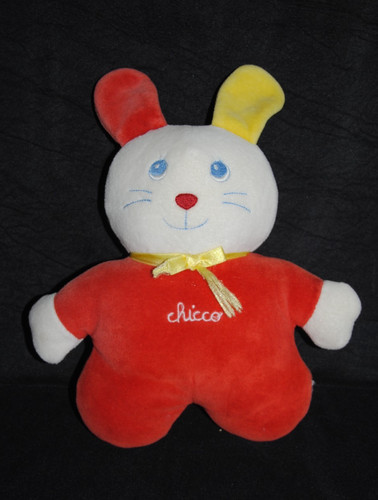 Doudou lapin blanc rouge - 🍀doudou,