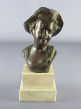 Scultura Bronzo Scugnizzo De Martino Statua Napoletana Base Marmo Vintage 1950